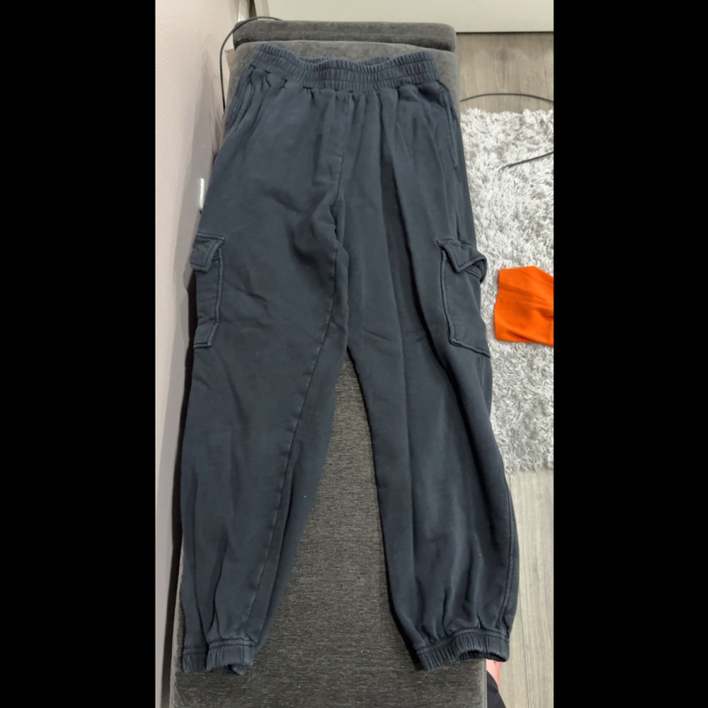 Black Cargo Joggers